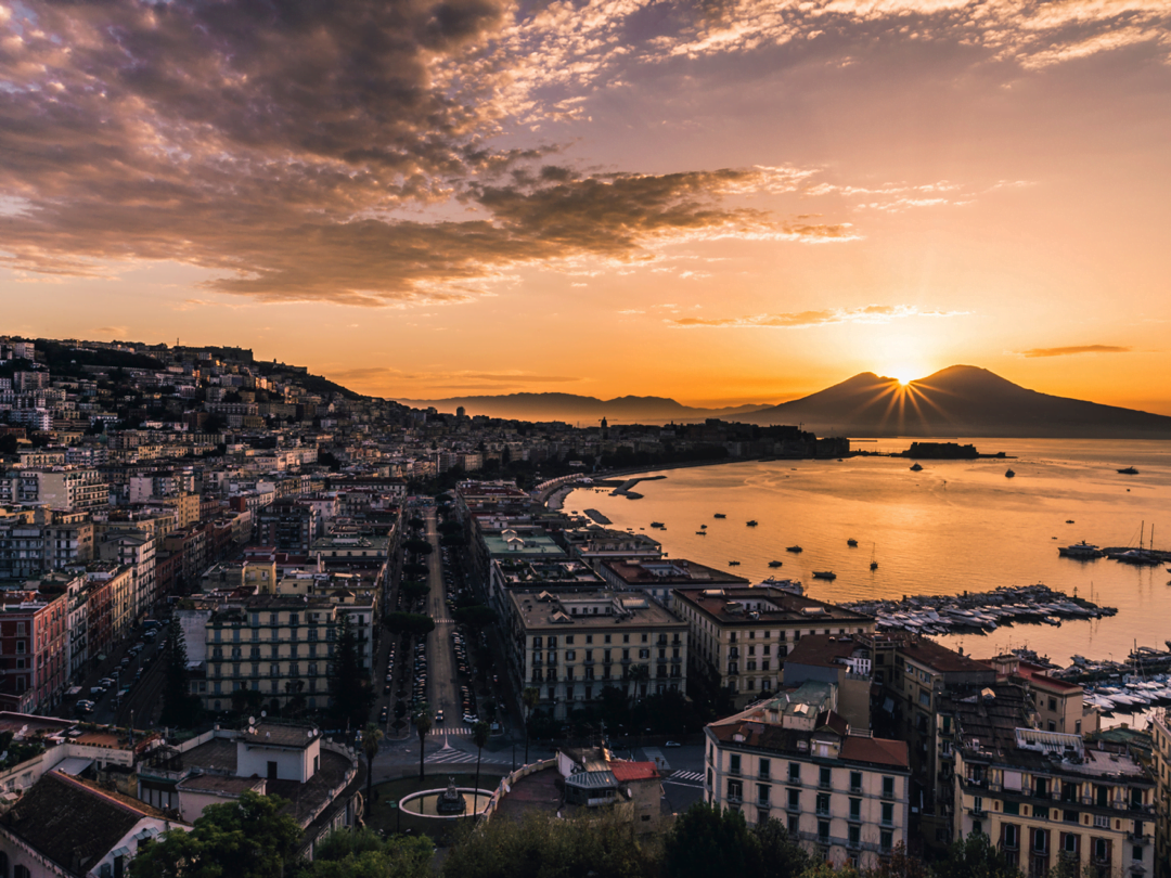 Naples volcano sunrise