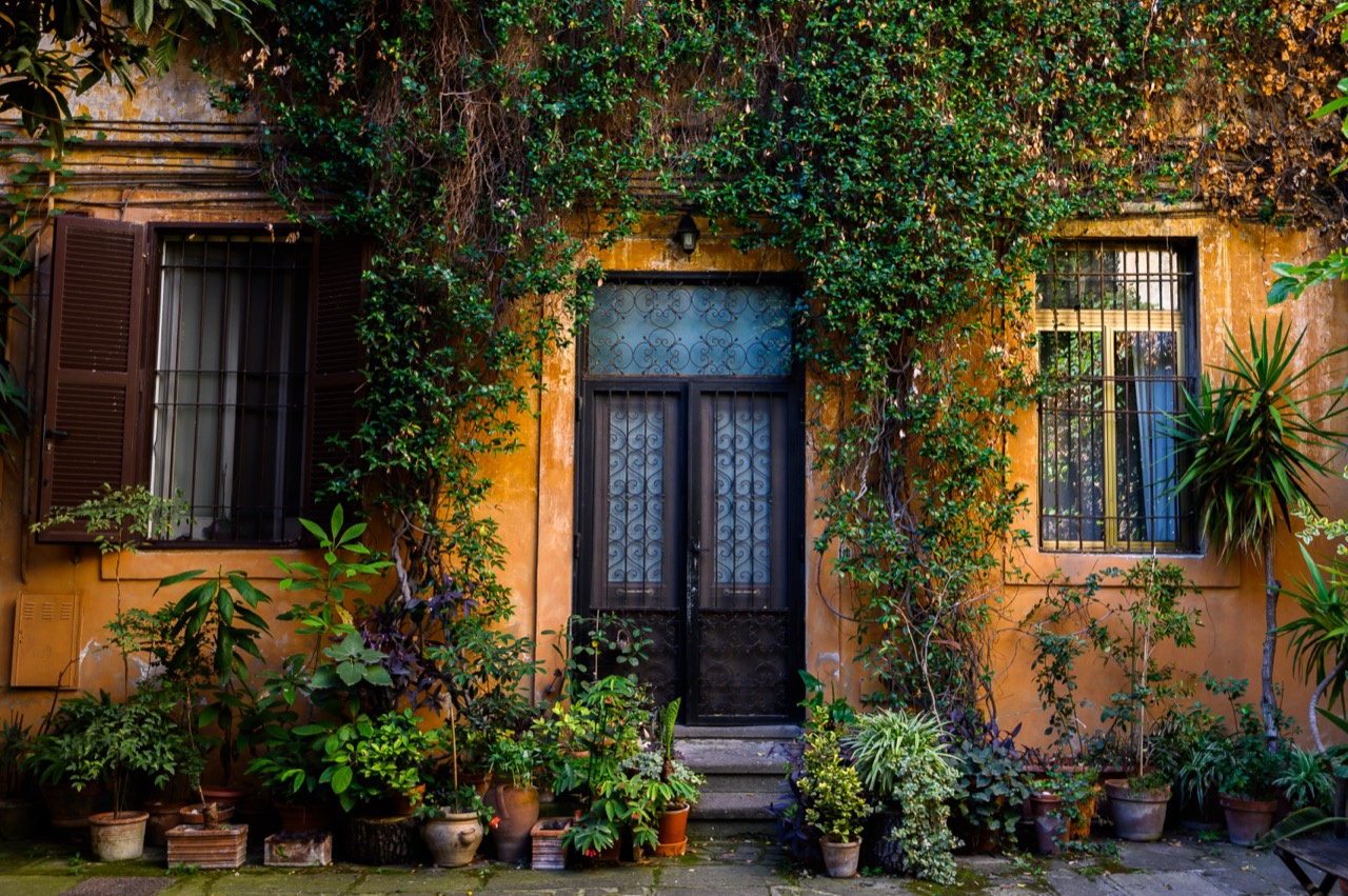 Antique front door Trastevere